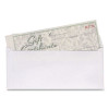Gift Certificates With Envelopes, 8 X 3.4, White/Canary, 25/Book