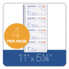Multipart Money/Rent Receipt Book, Two-Part Carbonless, 4.75 x 2.75, 4 Forms/Sheet, 200 Forms Total