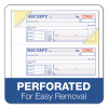 Multipart Money/Rent Receipt Book, Casebound (Hard Cover), Three-Part Carbonless, 7 x 2.75, 4 Forms/Sheet, 200 Forms Total
