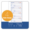 Multipart Money/Rent Receipt Book, Casebound (Hard Cover), Three-Part Carbonless, 7 x 2.75, 4 Forms/Sheet, 200 Forms Total
