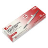 Self-Adhesive Two-Prong Paper Fastener Bases, 1" Capacity, 2.75" Center To Center, Matte Steel, 100/Box