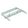 Premium Two-Piece Two-Prong Paper Fastener Base And Compressor Sets, 3.5" Capacity, 2.75" Center To Center, Silver, 50/Box