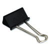Binder Clips, 1.06" Capacity, Large, Black/Silver, Dozen