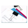 Binder Clips, 1.06" Capacity, Large, Black/Silver, Dozen