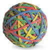 Rubber Band Ball, 3.25" Diameter, Size 34, Assorted Gauges, Assorted Colors, 270/Pack