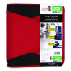 Tech Zipper Binder, 3 Rings, 1.5" Capacity, 11 X 8.5, Red/Black Accents