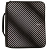Zipper Binder, 3 Rings, 2" Capacity, 11 X 8.5, Black/Gray Zebra Print Design