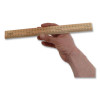 Wood Ruler, Metric And 1/16" Scale With Single Metal Edge, 12"/30 Cm Long