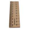 Wood Ruler, Metric And 1/16" Scale With Single Metal Edge, 12"/30 Cm Long