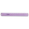 12" Jewel Colored Ruler, Standard/Metric, Plastic