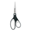 Kleenearth Soft Handle Scissors, 8" Long, 3.25" Cut Length, Straight Black/Gray Handle
