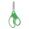 Soft Handle Kids Scissors, Rounded Tip, 5" Long, 1.75" Cut Length, Straight Assorted Color Handles, 12/Pack