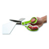 Carbotitanium Bonded Scissors, 8" Long, 3.25" Cut Length, Straight White/Green Handle
