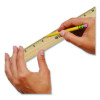 Beveled Wood Ruler, Standard, 12" Long, Natural Hardwood, 12/Pack