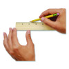 Beveled Wood Ruler, Standard, 12" Long, Natural Hardwood, 12/Pack