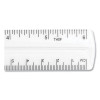 Clear Flexible Acrylic Ruler, Standard/Metric, 6" (15 Cm) Long, Clear, 12/Box