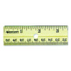 Three-Hole Punched Wood Ruler, Standard/Metric, 12" (30 Cm) Long, Natural Wood, 36/Box