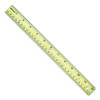 Three-Hole Punched Wood Ruler, Standard/Metric, 12" (30 Cm) Long, Natural Wood, 36/Box