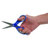 Scissors With Antimicrobial Protection, 8" Long, 3.25" Cut Length, Straight Blue/Gray Handle, 2/Pack