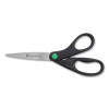 Kleenearth Scissors, 8" Long, 3.25" Cut Length, Straight Black Handle