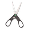 Kleenearth Scissors, 7" Long, 2.75" Cut Length, Straight Black Handle