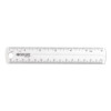 Transparent Shatter-Resistant Plastic Ruler, Standard/Metric, 6" Long, Clear