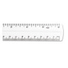 Transparent Shatter-Resistant Plastic Ruler, Standard/Metric, 6" Long, Clear
