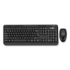 Wkb-1320Cb Antimicrobial Wireless Desktop Keyboard And Mouse, 2.4 Ghz Frequency/30 Ft Wireless Range, Black