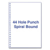 Punched Laser Cut Sheets, Side: 44-Hole, 20 Lb Bond Weight, 8.5 x 11, White, 500/Ream