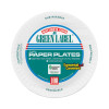 White Paper Plates, 7" Dia, 100/Pack, 10 Packs/Carton