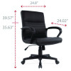 Alera Breich Series Manager Chair, Supports Up To 275 Lbs, 16.73" To 20.39" Seat Height, Black Seat/Back, Black Base