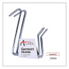 Single Sided Partition Garment Hook, Steel, 0.5 x 3.13 x 4.75, Over-The-Door/Over-The-Panel Mount, Silver, 2/Pack