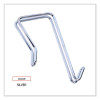 Single Sided Partition Garment Hook, Steel, 0.5 x 3.13 x 4.75, Over-The-Door/Over-The-Panel Mount, Silver, 2/Pack
