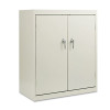 Assembled 42" High Heavy-Duty Welded Storage Cabinet, Two Adjustable Shelves, 36w X 18d, Light Gray