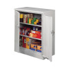Assembled 42" High Heavy-Duty Welded Storage Cabinet, Two Adjustable Shelves, 36w X 18d, Light Gray
