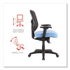 Alera Elusion Series Mesh Mid-Back Swivel/Tilt Chair, Supports Up To 275 Lb, 17.9" To 21.8" Seat Height, Light Blue Seat