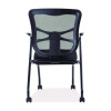 Alera Elusion Mesh Nesting Chairs With Padded Arms, Supports Up To 275 Lb, 18.11" Seat Height, Black, 2/Carton