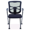 Alera Elusion Mesh Nesting Chairs With Padded Arms, Supports Up To 275 Lb, 18.11" Seat Height, Black, 2/Carton