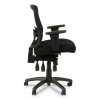 Alera Etros Series Mesh Mid-Back Petite Multifunction Chair, Supports Up To 275 Lb, 17.16" To 20.86" Seat Height, Black
