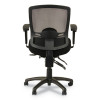 Alera Etros Series Mesh Mid-Back Petite Multifunction Chair, Supports Up To 275 Lb, 17.16" To 20.86" Seat Height, Black