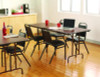 Wood Folding Table, Rectangular, 48w X 23.88d X 29h, Mahogany