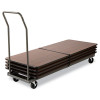 Chair/Table Cart, Metal, 600 Lb Capacity, 20.86" x 50.78" To 72.04" x 43.3", Black