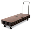 Chair/Table Cart, Metal, 600 Lb Capacity, 20.86" x 50.78" To 72.04" x 43.3", Black