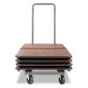 Chair/Table Cart, Metal, 600 Lb Capacity, 20.86" x 50.78" To 72.04" x 43.3", Black