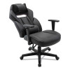 Racing Style Ergonomic Gaming Chair, Supports 275 Lb, 15.91" To 19.8" Seat Height, Black/Gray Trim Seat/Back, Black/Gray Base