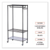 Wire Shelving Garment Rack, 30 Garments, 36w X 18d X 75h, Black