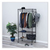 Wire Shelving Garment Rack, 30 Garments, 36w X 18d X 75h, Black