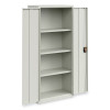 Economy Assembled Storage Cabinets, 4 Shelves, 30" x 15" x 66", Light Gray