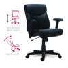 Alera Harthope Leather Task Chair, Supports Up To 275 Lb, Black Seat/Back, Black Base