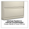 Lateral File, 2 Legal/Letter-Size File Drawers, Putty, 30" x 18.63" x 28"